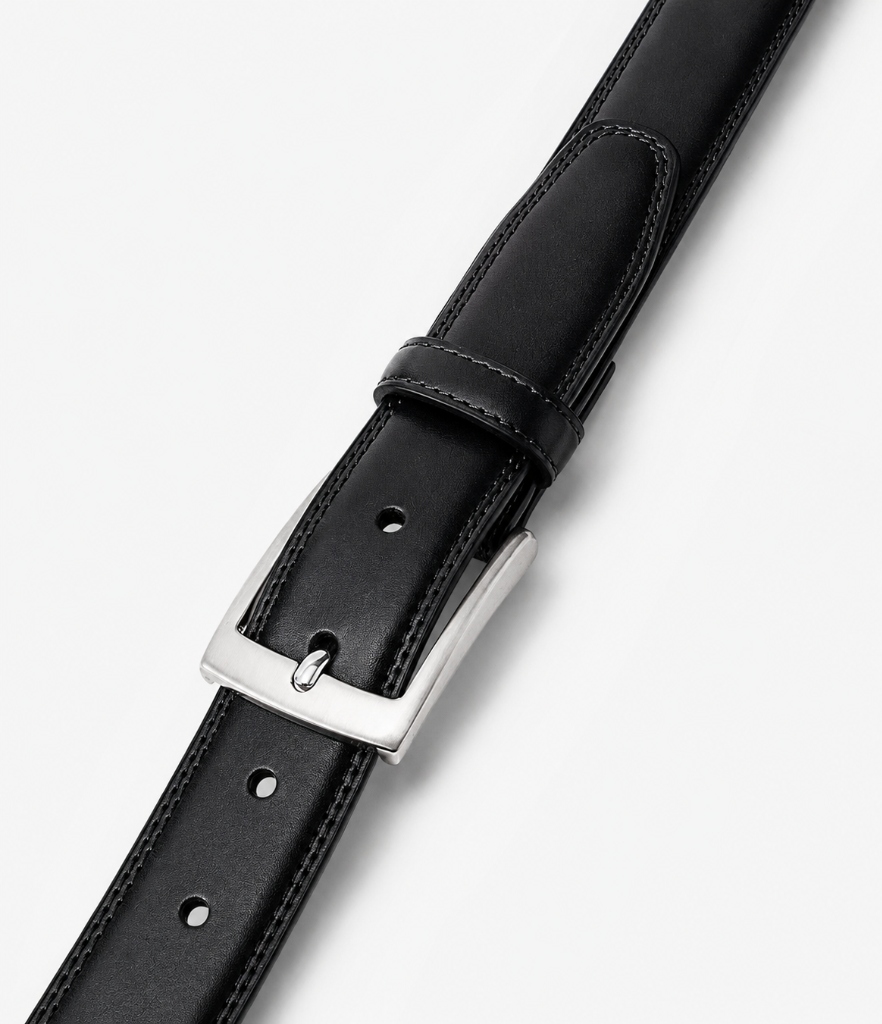 Classic Black Leather Belt