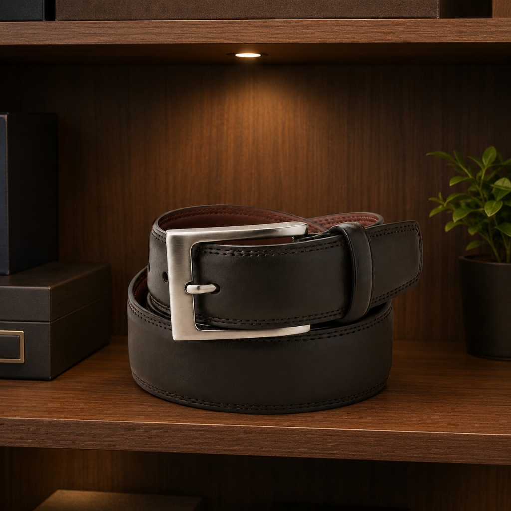 Vintage Brown Leather Belt