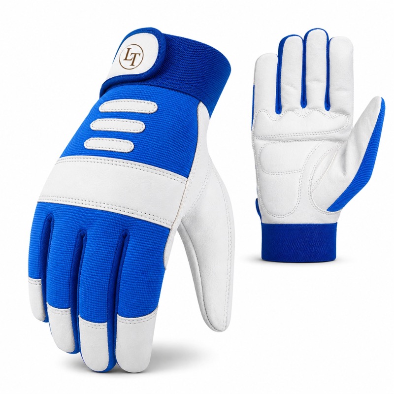 LogicalTan Blue White Sport Gloves