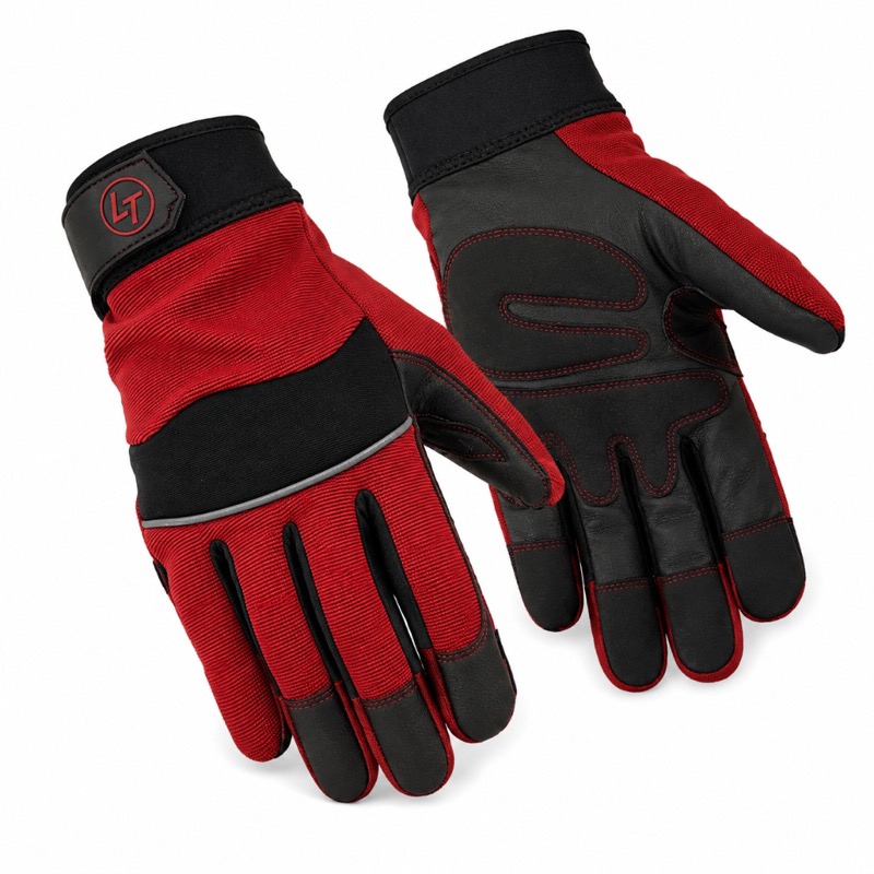 LogicalTan Red Black Sport Gloves