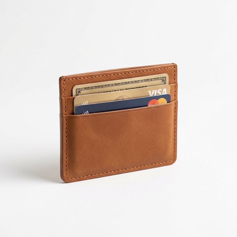 Slim Minimalist Leather Cardholder